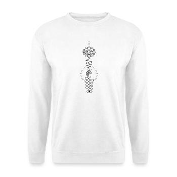 Heart Totem – Zeichen des Fühlens Herzsymbol - Unisex Pullover - Weiß - Vorne