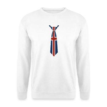 Conception de la cravate Union Jack - Sweat-shirt Unisexe - blanc - Devant