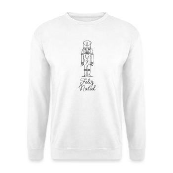 Feliz Natal Nussknacker Weihnachten klassisch - Unisex Pullover - Weiß - Vorne
