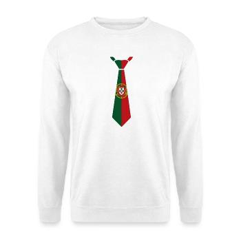 Portugal Tie – Flag Design - Unisex Sweatshirt - white - Front