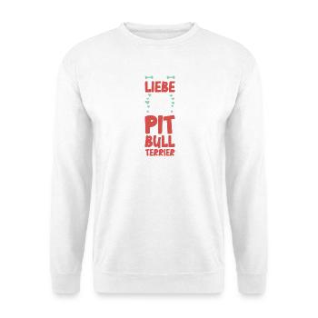 Ich liebe  Bull Terrier - Unisex Pullover - Weiß - Vorne