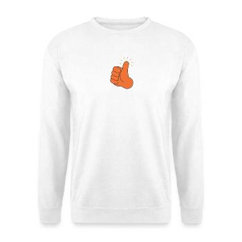 Pouce En L Air T-Shirt Cadeau Humour - Sweat-shirt Unisexe - blanc - Devant