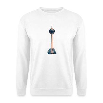 Colonius Risograph - Unisex Pullover - Weiß - Vorne - Alina (178cm) & Michal (187cm)
