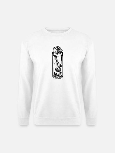 Faded Rose in einem Helleren – Dark Gothic - Unisex Pullover - Weiß