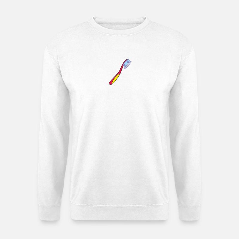 Zahnbürste - Unisex Pullover - Weiß
