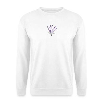 Lavendel - Unisex Pullover - Weiß - Vorne