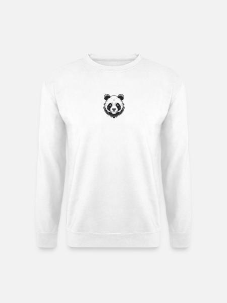 Bärengesicht mit Wildtier-Charme - Unisex Pullover - Weiß