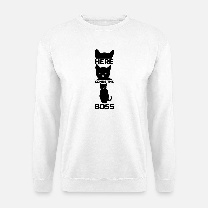 Here comes the Boss (Cat) - Unisex Sweatshirt - white