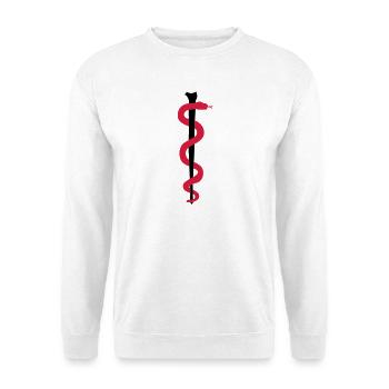 Rod of Asclepius - Unisex Sweatshirt - white - Front