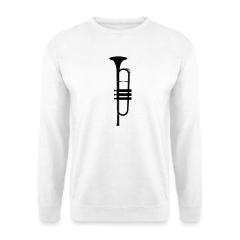 trompette - Sweat-shirt Unisexe - blanc - Devant