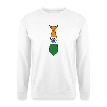 India Tie – Flaggendesign - Unisex Pullover - Weiß - Vorne