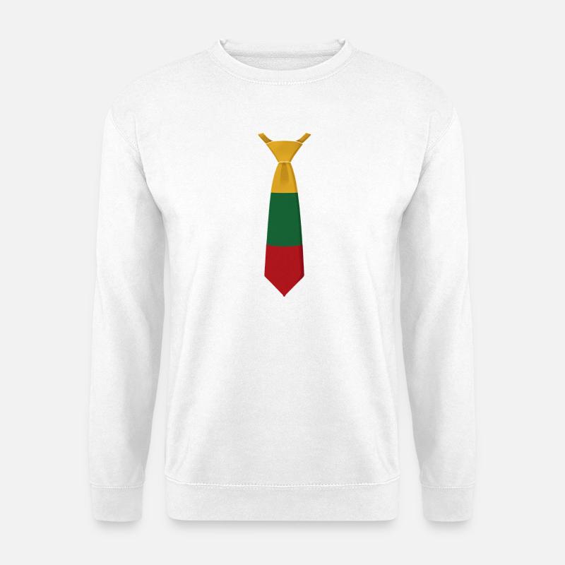 Lithuania Tie – Flaggendesign - Unisex Pullover - Weiß