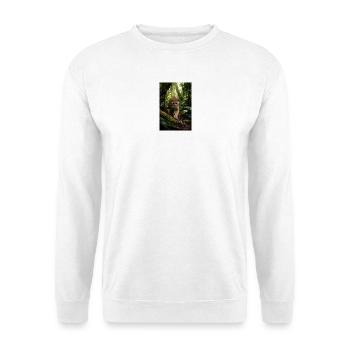 Wildkatze in einem geheimnisvollen Dschungel - Unisex Pullover - Weiß - Vorne