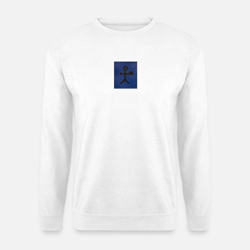 Schamane mit Trommel - Unisex Pullover - Weiß