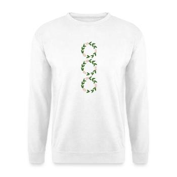 Floral wreath of pink tulips - Unisex Sweatshirt - white - Front