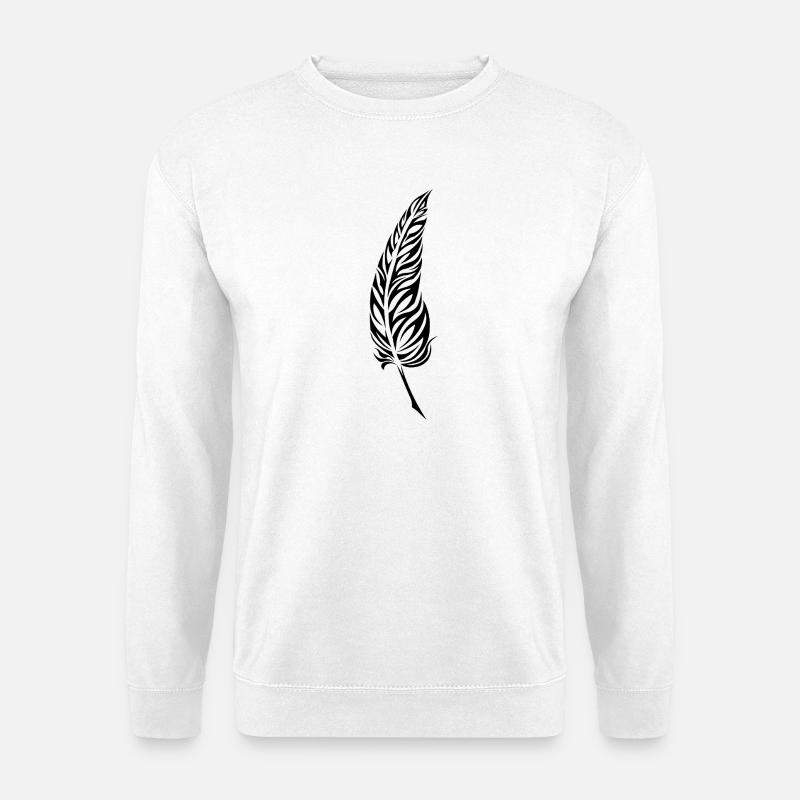 Feather-1 - Unisex Pullover - Weiß