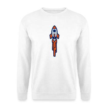 Launching Rocket Silhouette - Unisex Sweatshirt - white - Front