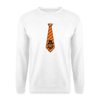Herbst, Herbst, Truthahntag, Thanksgiving-Dinner - Unisex Pullover - Weiß - Vorne - Alina (178cm) & Michal (187cm)