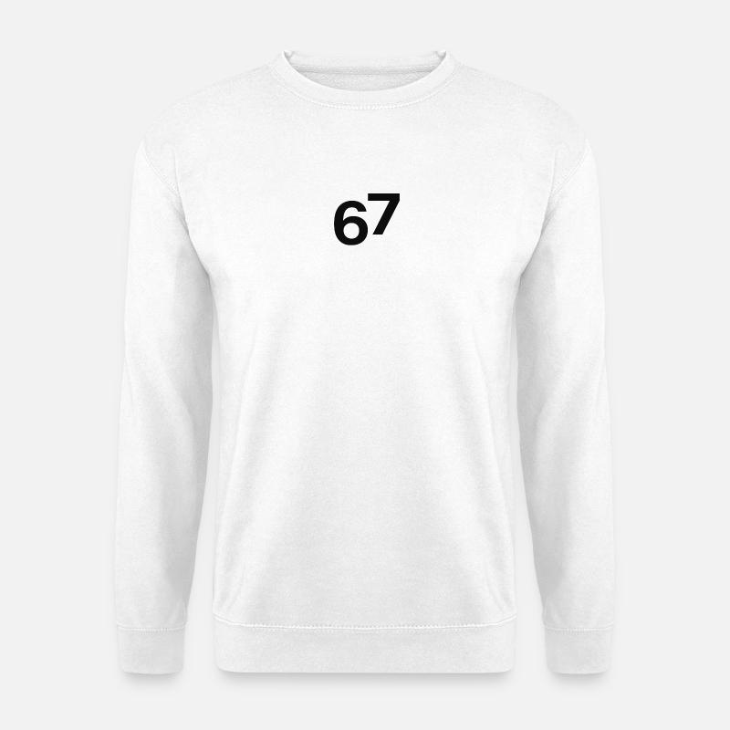 67 nehme Schwarz - Unisex Pullover - Weiß