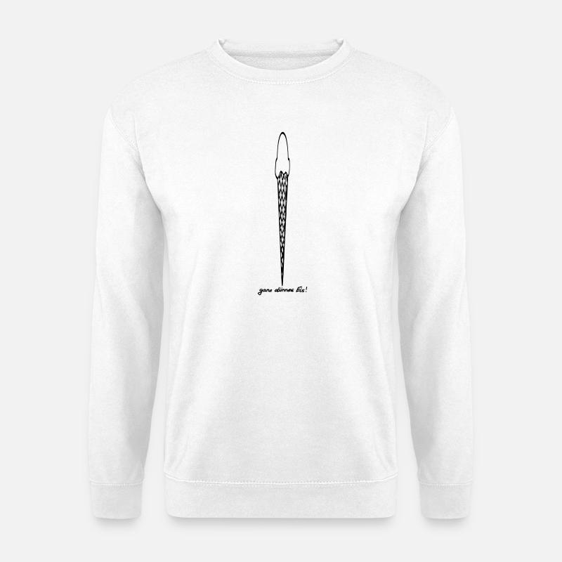 ganz dünnes Eis - Unisex Pullover - Weiß
