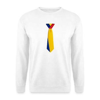 Romania Tie – Flag Design - Unisex Sweatshirt - white - Front