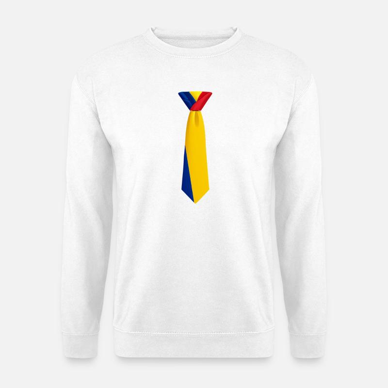 Cravate roumanie – Conception du drapeau - Sweat-shirt Unisexe - blanc