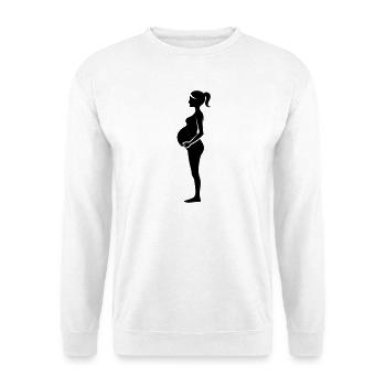 Femme enceinte - Sweat-shirt Unisexe - blanc - Devant