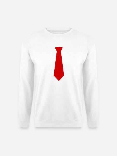 Rote Krawatte - Unisex Pullover - Weiß