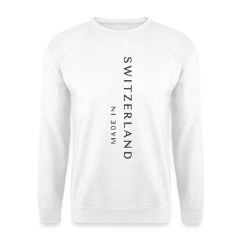 Made in Switzerland, Schweizer Stolz - Unisex Pullover - Weiß - Vorne