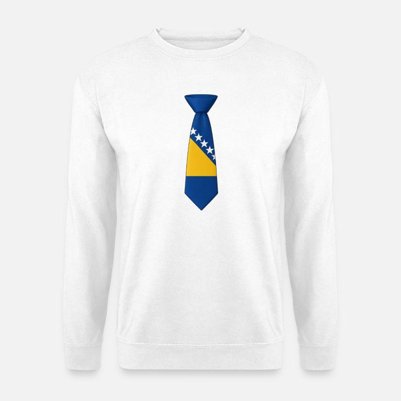 Bosnia Tie – Flaggendesign - Unisex Pullover - Weiß