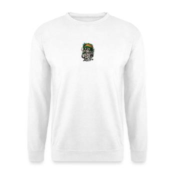 Rasta Cat Coffee Weed Repeat - Unisex Sweatshirt - white - Front
