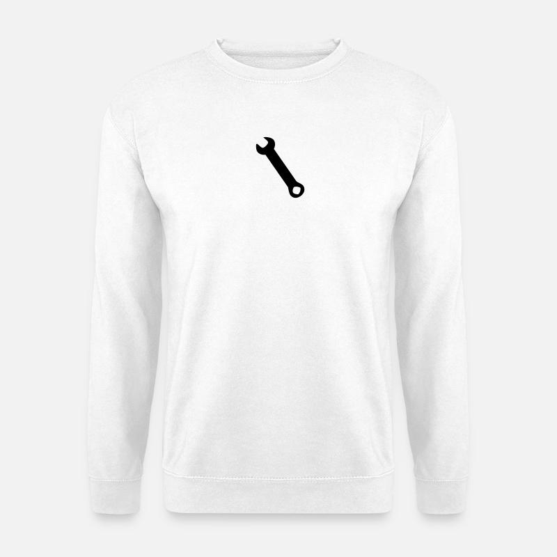 Schraubenschlüssel Silhoue - Unisex Pullover - Weiß