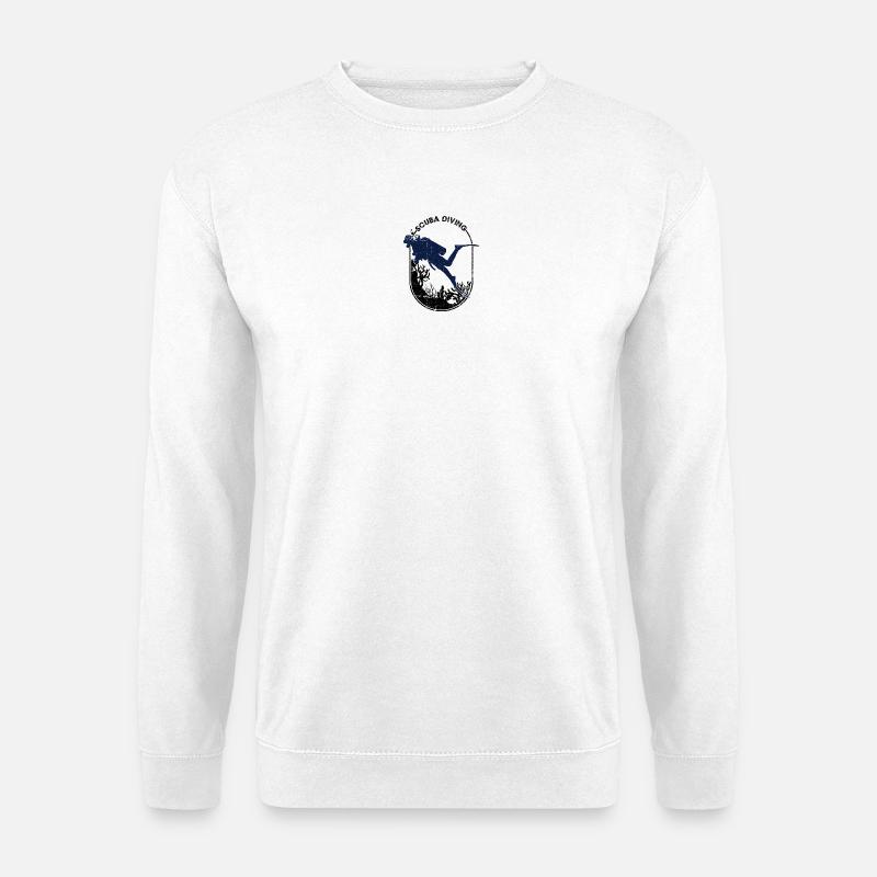 Conception de la silhouette du plongeur - Sweat-shirt Unisexe - blanc