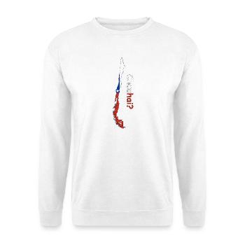 Chile Silhouette Flagge - Unisex Pullover - Weiß - Vorne