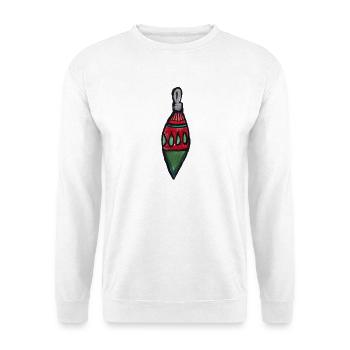 Karmesinrote Laternen-Ornament - Unisex Pullover - Weiß - Vorne - Alina (178cm) & Michal (187cm)