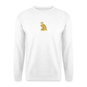King of the Day - Unisex Pullover - Weiß - Vorne - Alina (178cm) & Michal (187cm)