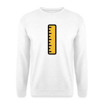 Lineal Mathe Geometrie Schule - Unisex Pullover - Weiß - Vorne