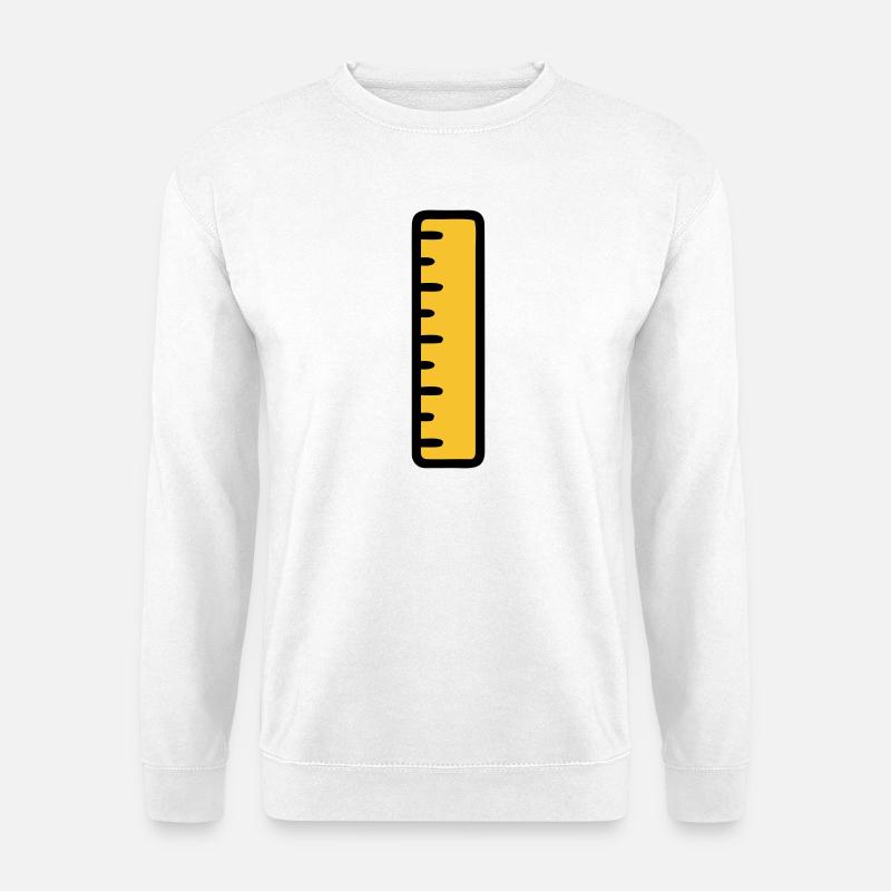 Lineal Mathe Geometrie Schule - Unisex Pullover - Weiß