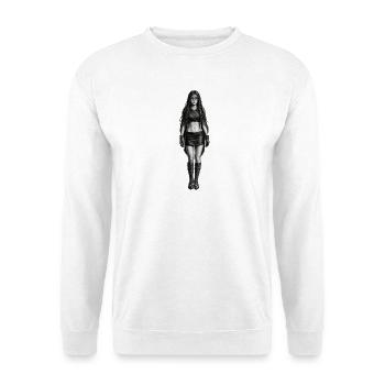 Krieger - Unisex Pullover - Weiß - Vorne - Alina (178cm) & Michal (187cm)