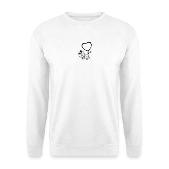 Engel Herzen pupsen 1c - Unisex Pullover - Weiß - Vorne