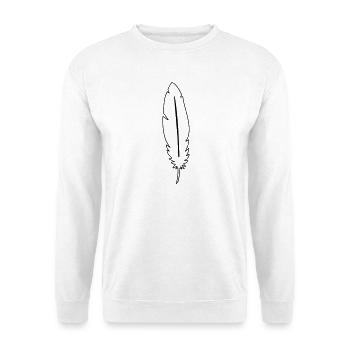 Feder Leichtigkeit Symbol - Unisex Pullover - Weiß - Vorne