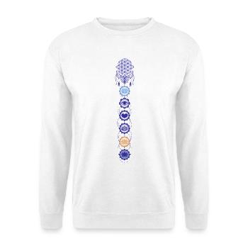 Spiritualität Meditation Heilige Geometrie Lotus - Unisex Pullover - Weiß - Vorne