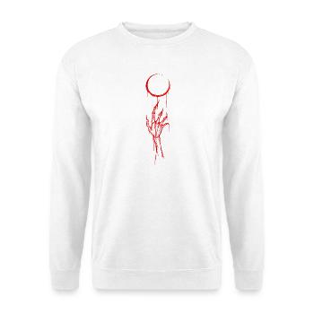 Roter Griff - Unisex Pullover - Weiß - Vorne - Alina (178cm) & Michal (187cm)