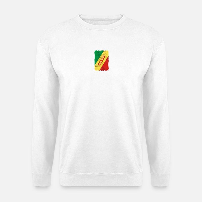 Kongo Flagge - Unisex Pullover - Weiß