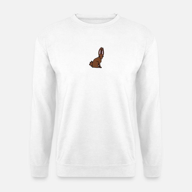 Brauner Hase - Unisex Pullover - Weiß