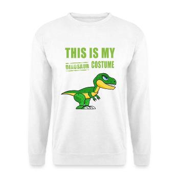 Dinosaurier Kostüm Fasching verkleiden humor funny - Unisex Pullover - Weiß - Vorne - Alina (178cm) & Michal (187cm)
