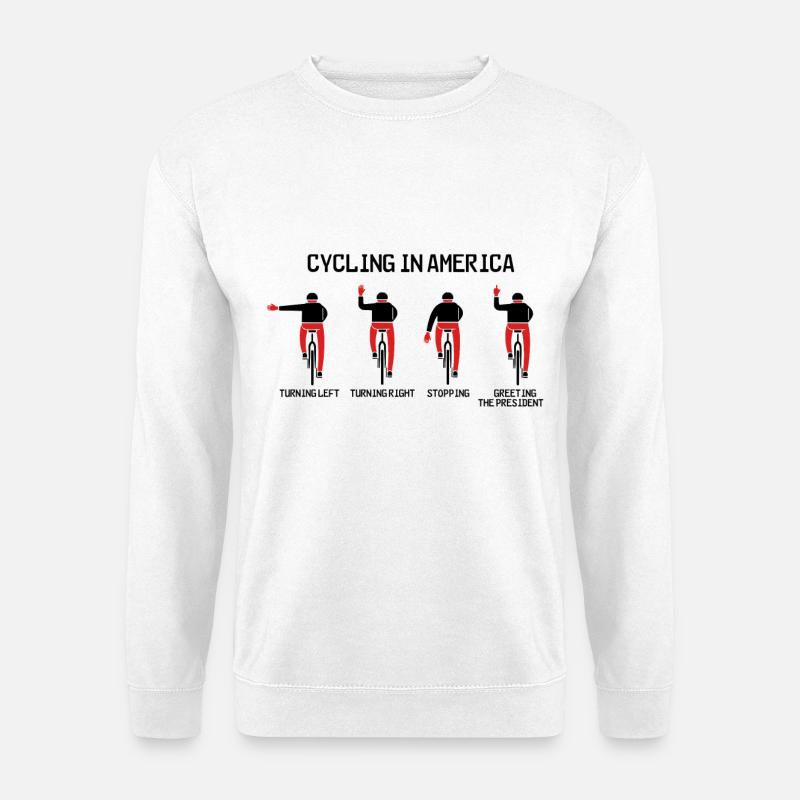cycling in america - Unisex Pullover - Weiß