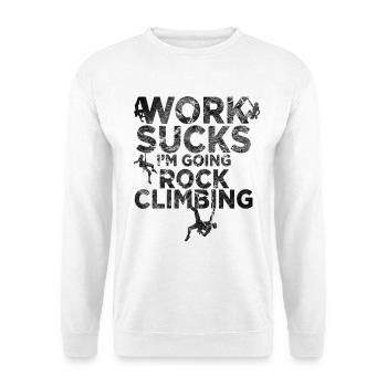 klettern boulder Kletterer klettergurt Geschenk - Unisex Pullover - Weiß - Vorne