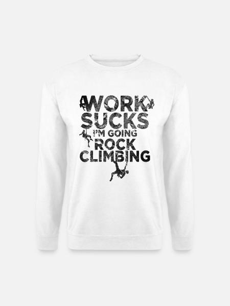 klettern boulder Kletterer klettergurt Geschenk - Unisex Pullover - Weiß