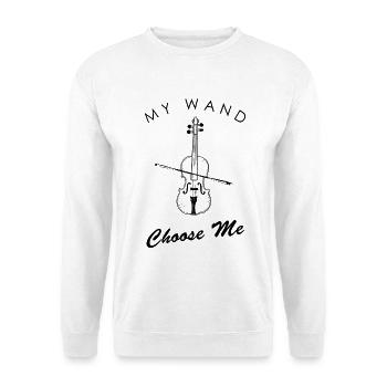 Geige Musik Design - My Wand Choose Me - Unisex Pullover - Weiß - Vorne
